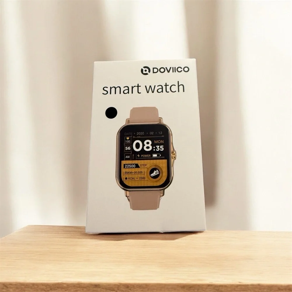 DOVIICO Smart Watch Rose Gold Pink Band Fitness Tracker New in Box